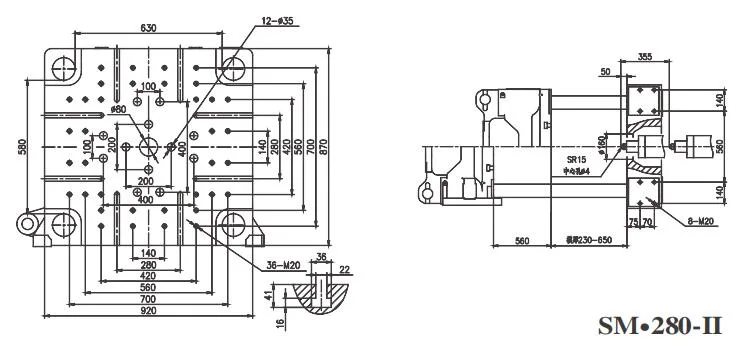 SM-280T Energy Saving Servo Injection Molding Machine