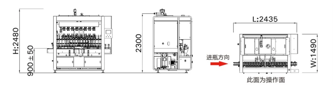 50ml-1000ml Automatic Agrochemicals Round Bottle Piston Packing Filling Machine